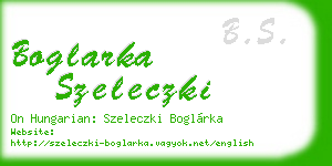 boglarka szeleczki business card