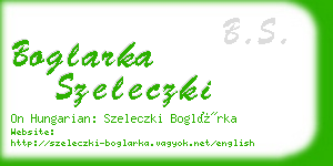 boglarka szeleczki business card